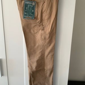Mens Khaki pants, size 36 x 32, two back pockets, side pocket with zip